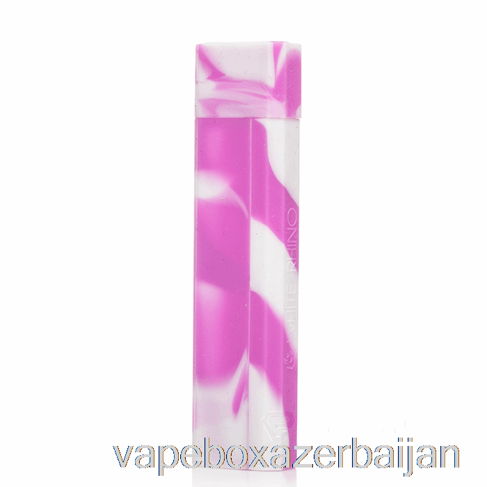 Vape Smoke White Rhino Silicone Dab Out [Quartz] Purple White (UV Glow)